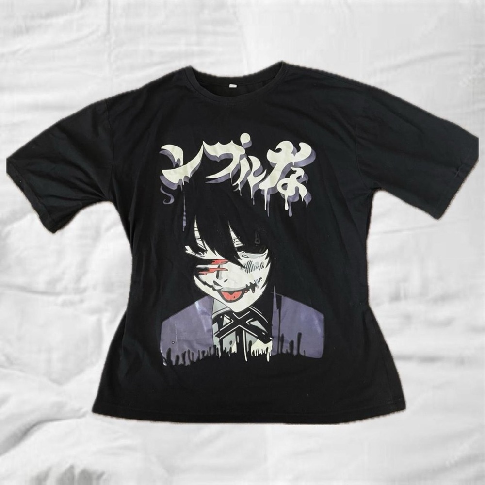 Black Artistic Graphic Short Sleeve Tee